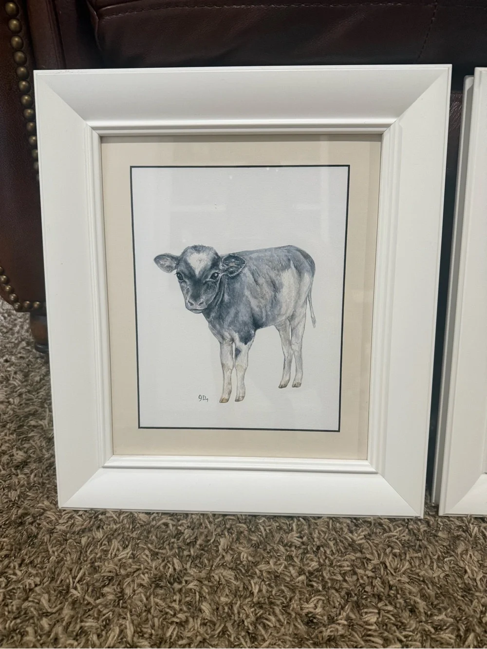 Professional framed 14”x 16” animal prints